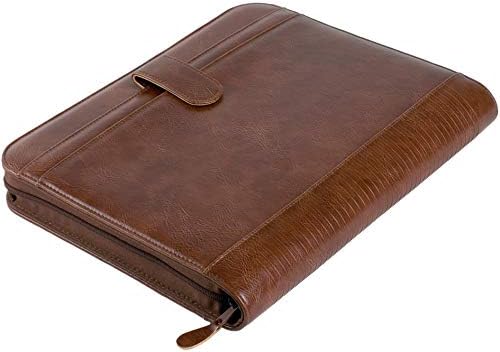 Alassio VITERBO 30053 Ring Binder DIN A4 Format Writing Case Made of FINEtouch Imitation Leather Document Folder Brown Approx. 29 x 36 x 5 cm - Image 5