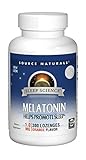 Source Naturals Melatonin  1mg, Orange, for Occasional Sleeplessness, 300 Sublingual Tablets