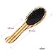Gisala Detangling Scalp Massage Hair Comb Wooden Bristle Cushioned Hair Brush for Adults & Kids
