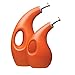 Rachael Ray Solid Glaze Ceramics EVOO Olive Oil Bottle Dispenser with Spout Set, 2 Piece, Orange