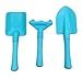 Wassontec Kids Gardening Children Garden Tools Set Small Plastic Shovel Rake and Trowel, Toy Shovels for Kid Toddler Garden Tool Toys(Blue)