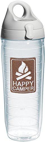 Tervis 1218755 Happy Camper Tumbler with Emblem and Gray Lid