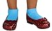 Rubies Wizard of Oz: Dorothy Deluxe Red Glitter Costume Shoes for Kids, Girl's Extra Small