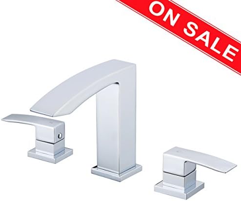 Bathroom Basin Sink Brass Faucet Chrome 3 Holes Two Handles Deck Mount Vessel Mixer Tap