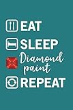 Eat, Sleep, Diamond Paint, Repeat: Crafting Log Book by 