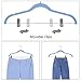 SONGMICS 30-Pack Pants Hangers, 16.7-Inch Long Velvet Hangers with Adjustable Clips, Non-Slip, Space-Saving for Pants, Skirts, Coats, Dresses, Tank Tops, Blue UCRF12IN30