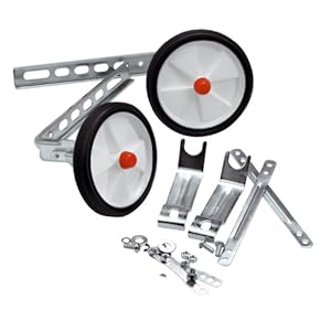 Raleigh-Universal-Junior-Wheel-Stabiliser-Silver Raleigh - RWM494 - Universal Fit Stabiliser Set for Children's Bicycles with 12-20 Inch Wheels in Silver