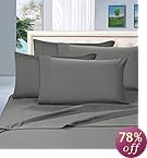Elegant Comfort 2 Piece Luxurious Silky-Soft Pillowcases, Standard, Gray