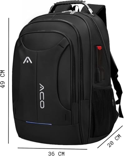 Mochila Masculina Feminina para Notebook 17” Executiva – Impermeável, Antifurto, USB e Fone, Alça Reforçada de Aço, Escolar, Faculdade, Trabalho, Viagem, Grande, Confortável, Premium'