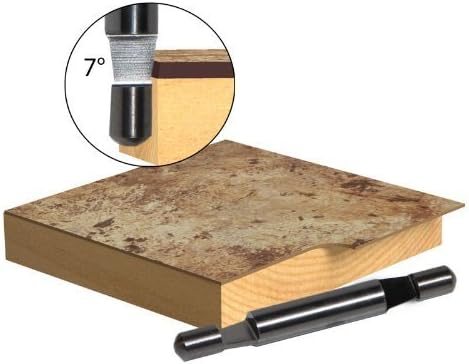 Yonico 14102q - Pilot Bevel Trim Solid Carbide Router Bit, Double Ended 7 Deg. Bevel, Overall Length: 2" - 1/4" Shank