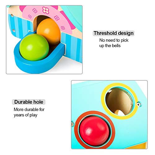 image for rolimate Pounding Wooden Toy House with Toy Hammer, Unique Design for 