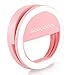 Rechargeable Selfie Light, Portable Mini 30 White LED Beauty Fill in Ring Light 4 Gears Brightness with USB Charging Cable for iPhone/iPad/Android in Dim Environment