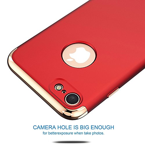 iPhone 7 Case,A Trading Shockproof Thin Hard Case Cover for iPhone 7 4.7inch (red) - Thumbnail 3