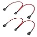 ZEXMTE PWM Fan Splitter Cable 4 Pin Y Splitter 1 to 2 Converter Computer PC Fan Power Extension Cable,Red Sleeved,2 Pack