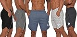 YoungLA Men's Running Shorts Athletic Gym Jogging Workout Powerlifting with Front Pockets 104