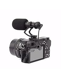 EACHSHOT COMICA CVM-VM10 - Micrófono para cámara Canon, Nikon, Sony A6500 A6300, Panasonic GH4 GH3, iPhone Vlog Vlogger con cable TRRS TRS 0.138 pulg., Negro 1