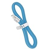 [Apple MFi Certified] Lightning 8pin to USB Cable VOJO iTRIM4 [Blue], 3.3ft / 1m Tangle-Free 8 pin Sync & Charger Flat Cord for iPhone 6 6s Plus 5 SE 5S 5C, iPad Mini 4 3 Air 2 Pro, iPod Touch Nano 5