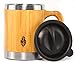 MyHomeIdeas Wooden Tea Mug with Lid - Wood Bamboo Coffee Mugs for Men - Reusable Cool Coffee Travel Mug To Go with Handle - Unique Personalized Gift Mug for Men, Women - 100% Eco-Friendly — 13.5 oz
