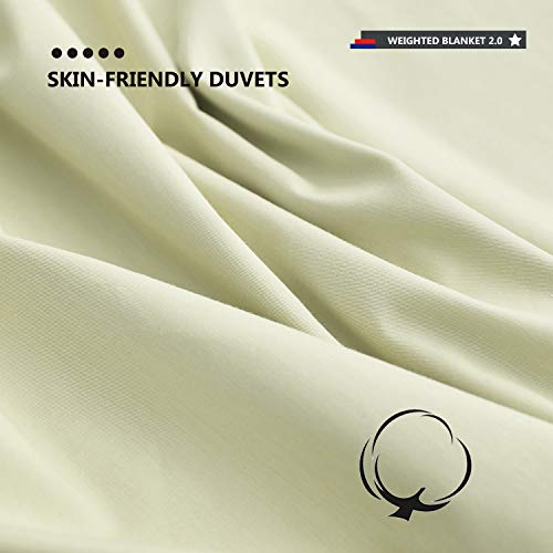 1 YnM+Cotton+Weighted+Blankets+Creamy