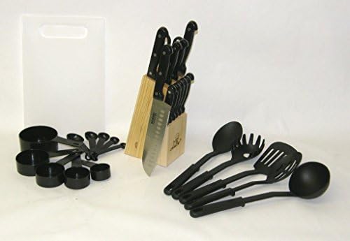 Masterchef 29 Pc Knife Set Inc. 7" Santoku Knife Wood Block Kitchen Tools KA291