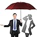 Rainlax Windproof Golf umbrella 62 Inch Extra Large Double Canopy Automatic Open Outdoor Rain&Wind Umbrellas (Wine)