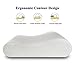 Low Profile Memory Foam Contour Pillow, Soft Bed Pillow for Neck Pain Relief, Ergonomic Neck and Cervical Support Pillow by WeNerya, Standard, White