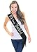 Quality Birthday Party Supplies - Premium GRADE SATIN & Real CRYSTAL Rhinestone Its My Birthday Satin Sash - Party Decorations Black Sash(ItsMyBday RS) BLK