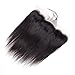 Straight Virgin Natural Human Hair Lace Frontal Closure 13X4 Ear to Ear (14 inch, Natural Black)