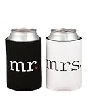 Spring Rose(TM) Wedding Accessories Mr. and Mrs. Can Coolers Gift Set. These Are The Perfect Present For Newlyweds Or For An Anniversary Couple.
