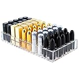Lipstick Organizer Holder (50 Slots) - Large Premium Acrylic Makeup Organizer for Lip Stick, Liquid Lipsticks & Lip Gloss Storage