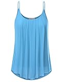 JJ Perfection Women's Pleated Chiffon Layered Cami Tank Top