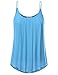 JJ Perfection Women's Pleated Chiffon Layered Cami Tank Top