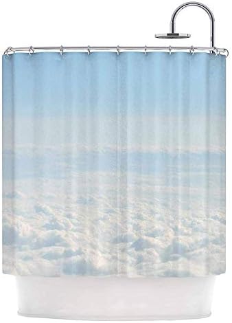 Flaun Chcelsea Victoria Softly Blue White Shower Curtain,