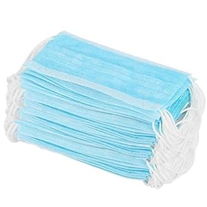 Yorgi India Non-Woven Fabric Disposable Surgical Face Mask (Blue, Without Valve, Pack of 100) for Unisex
