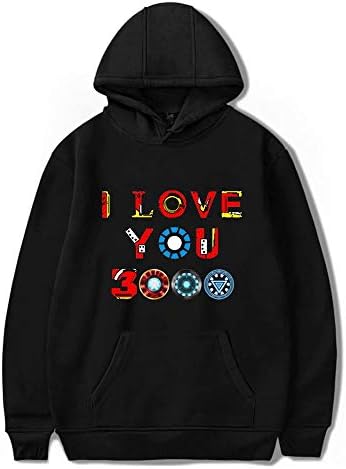 I Love You 3000 Hoodie Superhero Casual Fashion Sweatshirt Movie Enthusiast Hooded Sweater with Pocket Unisex