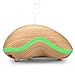 Essential Oil Diffuser,SGODDE 150ml Ultrasonic Aroma Humidifier with 7 Color LED Light for Office Home Bedroom Living Room Study Yoga Spa, Ultra-Silent,Wood Grain,Cashew Shape