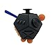 WeFidget's Ultimate Fidget Toy, 12 Sides of Stress, Anxiety, ADHD, Relieving Functions (Black/Orange)