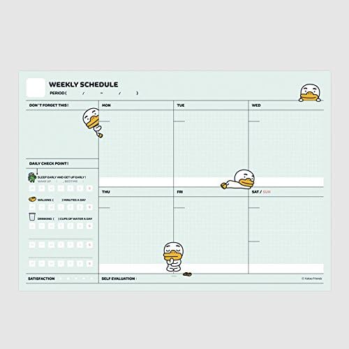Kakao Friends Weekly Schedule Planner Pad (Tube)