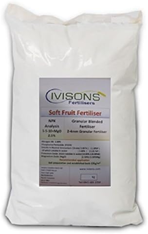 IVISONS SOFT FRUIT FERTILISER STRAWBERRIES RASPBERRIES RED BLACKCURRANT ETC (5kg)