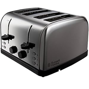 Russell-Hobbs-18790-4-Slice-Toaster-Stainless-Steel-1500-W Russell Hobbs 18790 Futura 4-Slice Toaster, 1500 W, Stainless Steel Silver, Four Slice