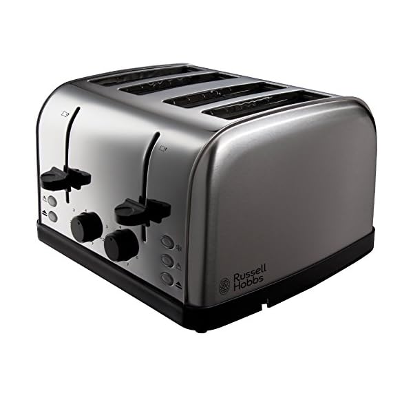 Russell Hobbs 18790 Futura 4-Slice Toaster, 1500 W, Stainless Steel Silver, Four Slice