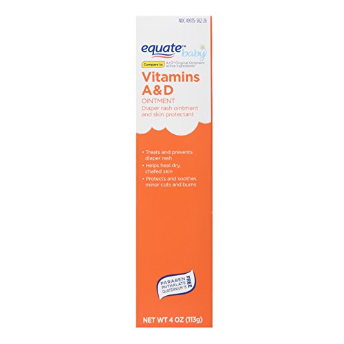 Equate Vitamins A and D Ointment and Skin Protectant 4 oz, Compare to A+D