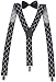 ORSKY Adjustable Leather Braces for Men Suspenders and Bow Tie Set for Tuxedo
