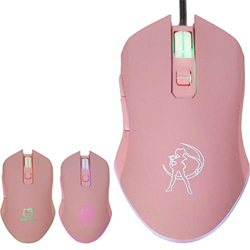 Pretty Guardian Sailor Moon Pink Hello KIY USB Wired Cable Mouse Girl Lovely Cartoon Mouse Optical KT Cat Mice F