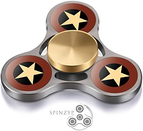 Fidget Spinner - HIGH SPEED Metal Ultra Durable Tri Hand Spinner EDC Fidget Toy Fingertip Gyro for Increased Focus, Stress Relief, ADHD, Autism, and Anxiety by SPINZYP - Silver Stars
