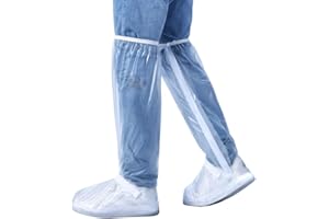 RINJOY Waterproof Rain Boot Shoe Covers Reusable for Motorcycle Riding with Zipper Non-Slip Foldable Men Women Rain Gear
