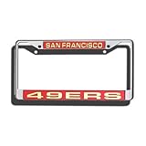 NFL San Francisco 49ers Laser-Cut Chrome Auto License Plate Frame