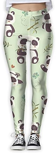 XIUARROWXIU Women's Yoga Capris Cute Panda Athletic Bandage Running Pants Workout Leggings