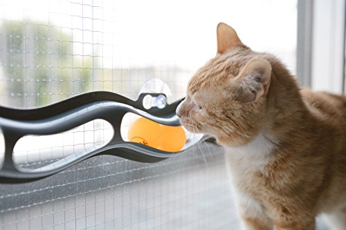 K&H Pet Products EZ Mount Track n' Roll 23' Interactive Cat Toy Mounts to Windows