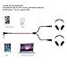 Poweradd Headphone Splitter, Stereo Audio Y Jack Spilitter Cable 3.5mm Male to 2 Port 3.5mm Female for Apple, Samsung, iPad, Computer, Media Players - Red